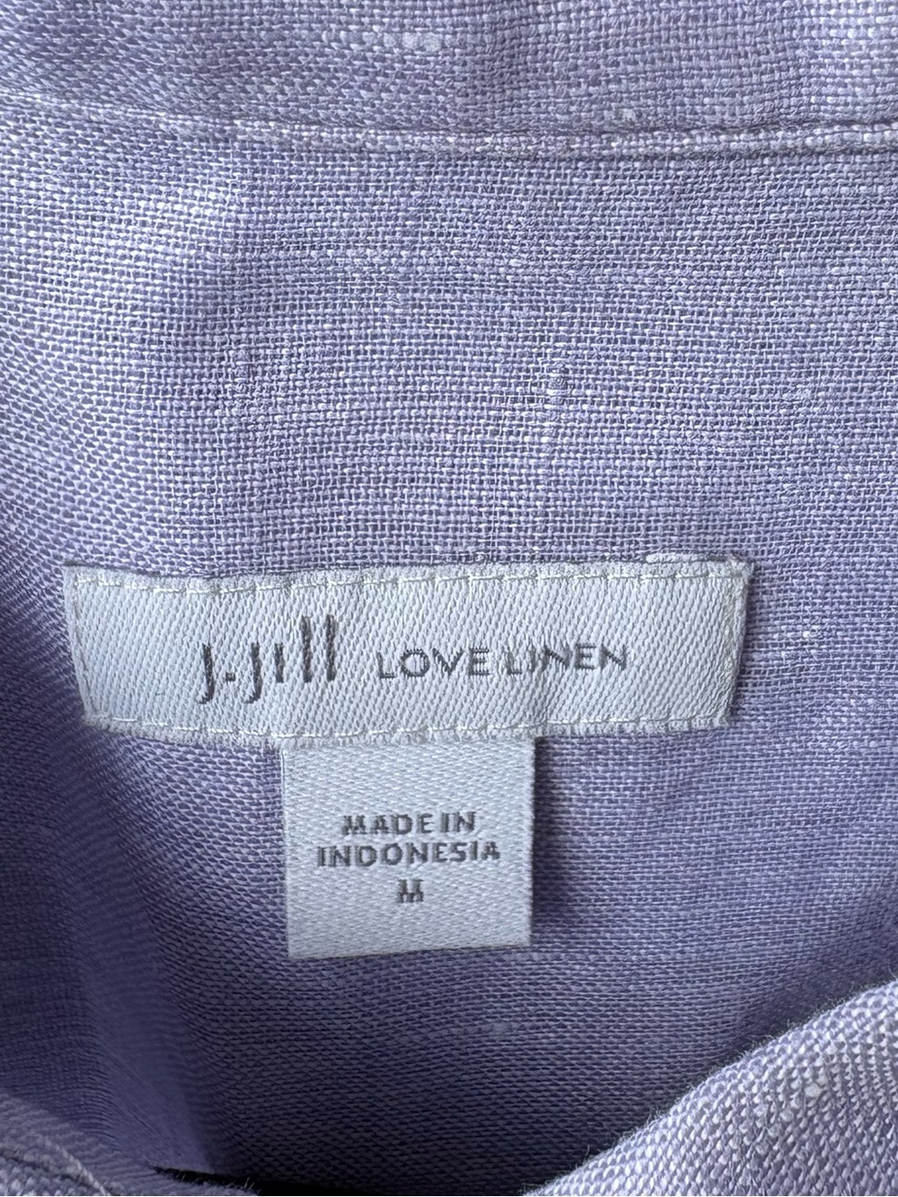 J Jill Love Linen Oversized Button Down Shirt Size MediumLavender - Picture 4 of 16